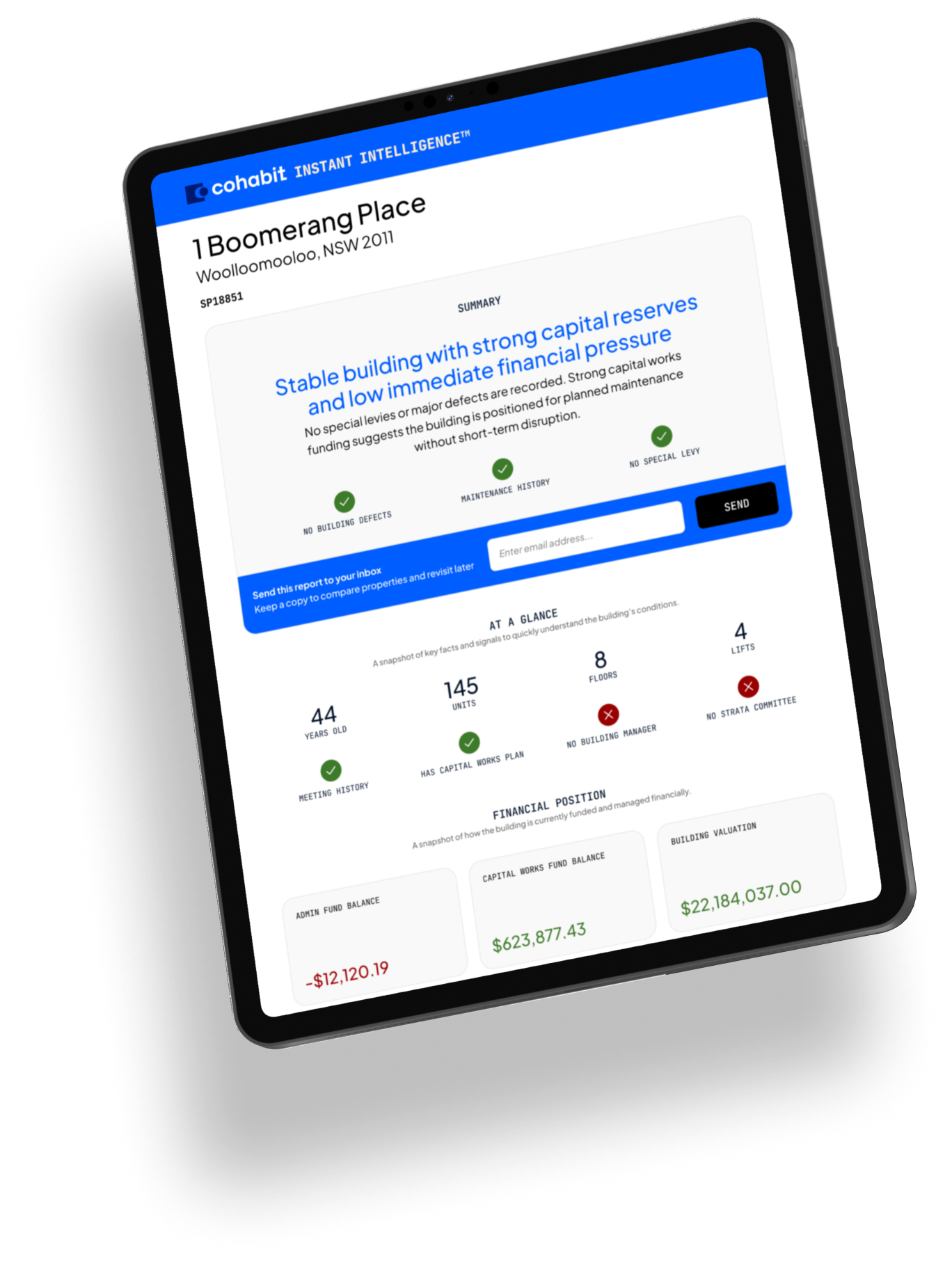 Cohabit Instant Intelligence app